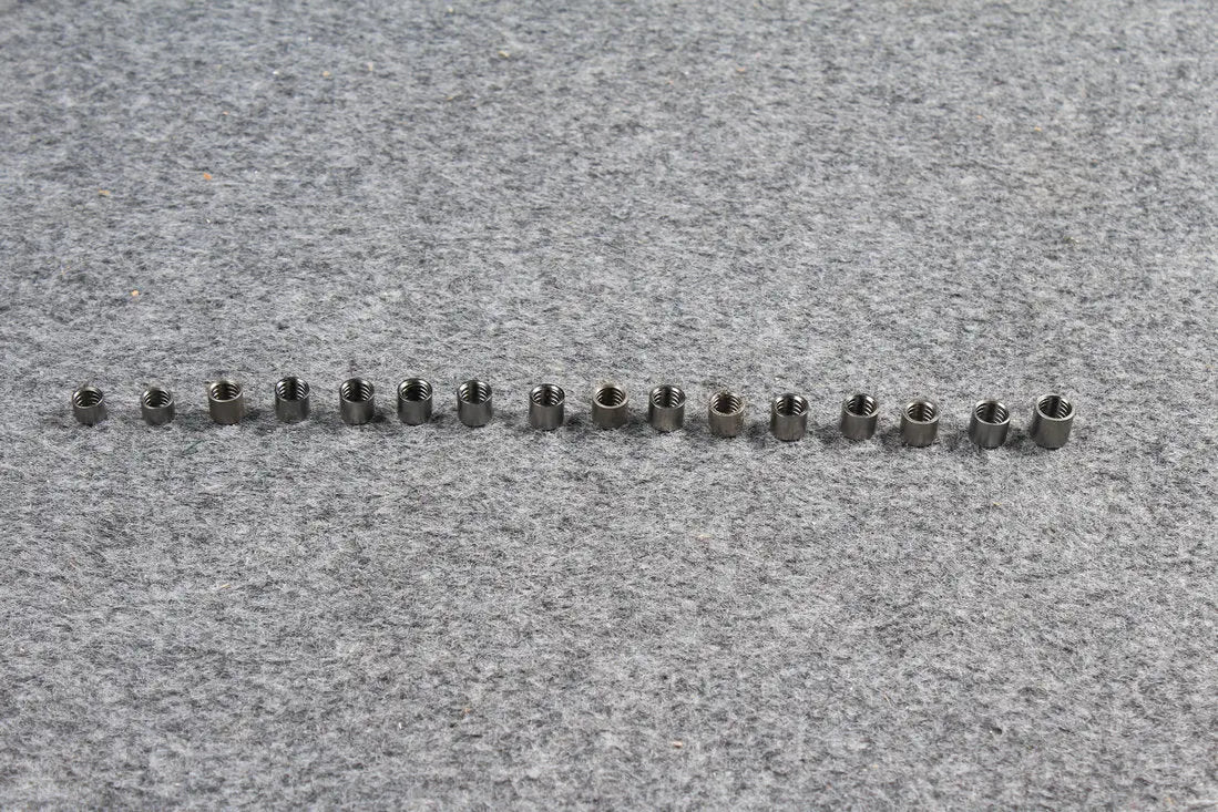 titanium ferrules for snooker / pool cues various size with or without internal threaded