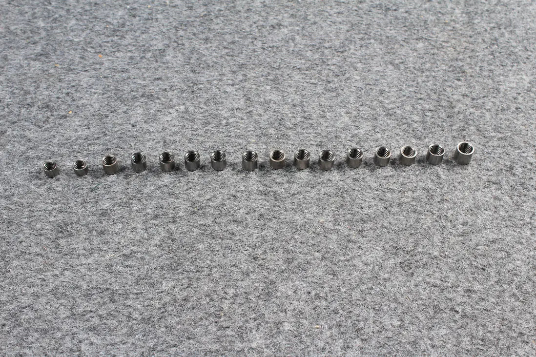 titanium ferrules for snooker / pool cues various size with or without internal threaded