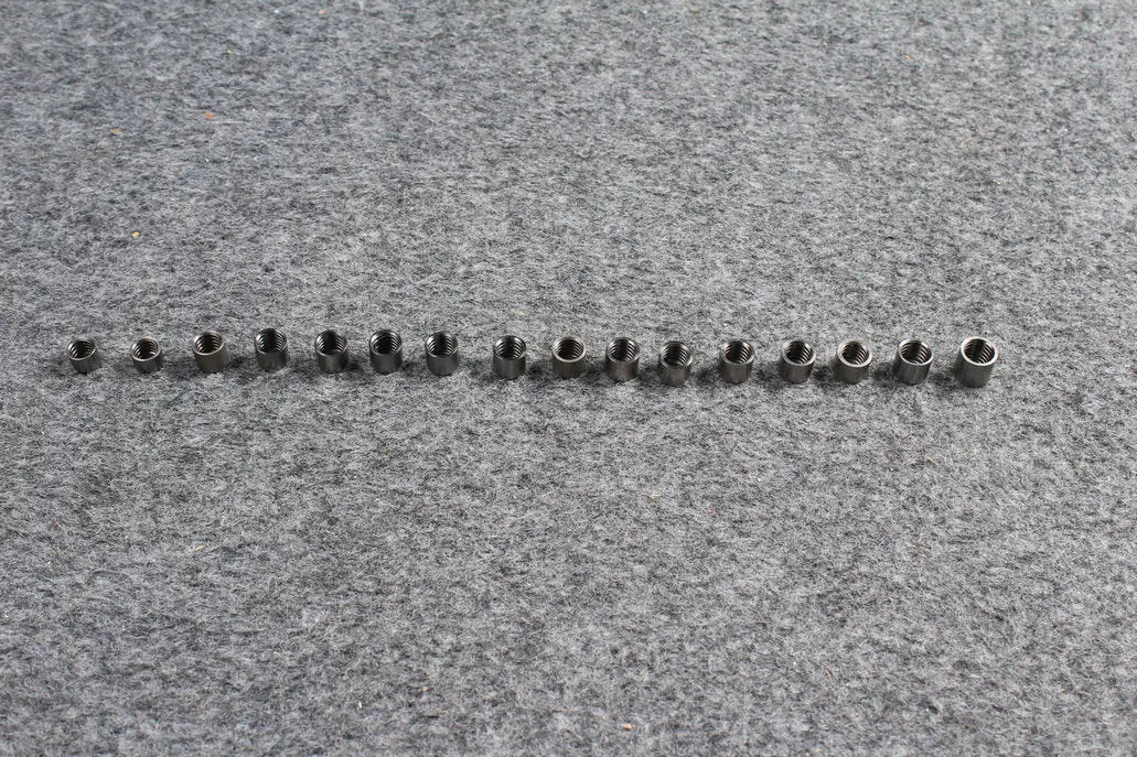 titanium ferrules for snooker / pool cues various size with or without internal threaded