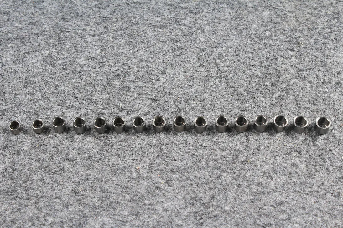 titanium ferrules for snooker / pool cues various size with or without internal threaded